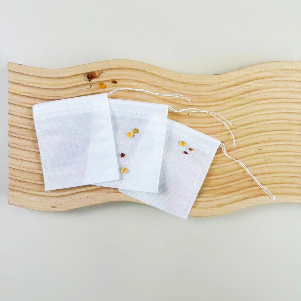 9cm*10cm Non Woven Drawstring Tea Bag For Tea and coffee powder